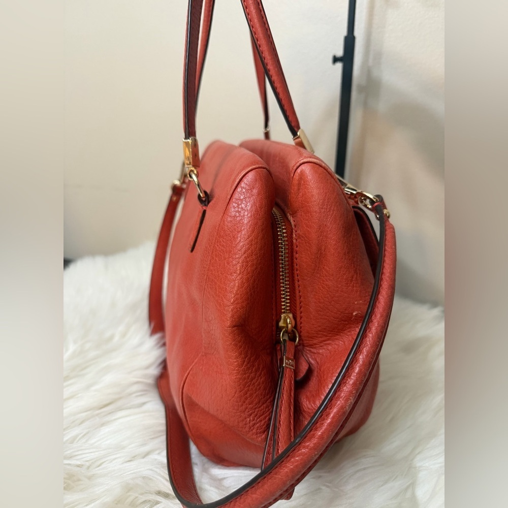 Coach Brick Orange Leather Madison Madeline East West Bag#25166 - Picture 4 of 12